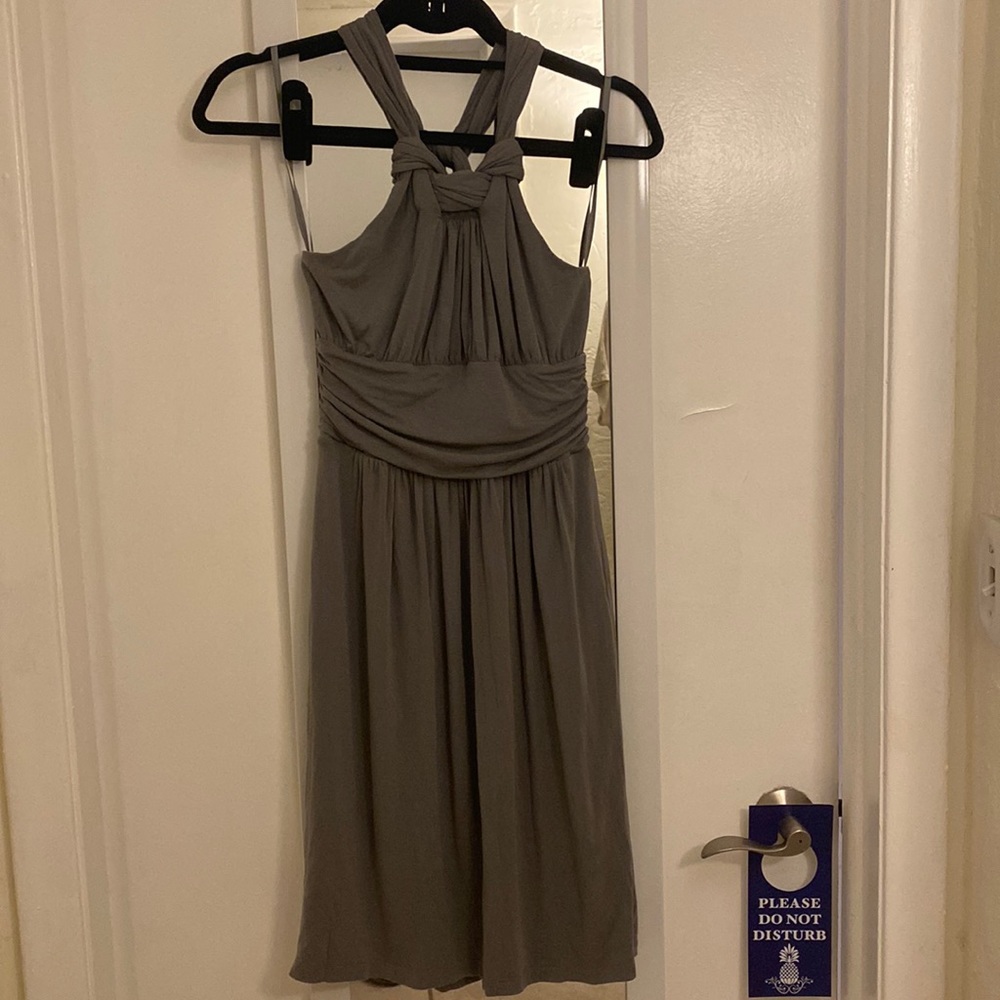 ANN TAYLOR LOFT DRAPEY STRETCHY COZY SLEEK DRESS